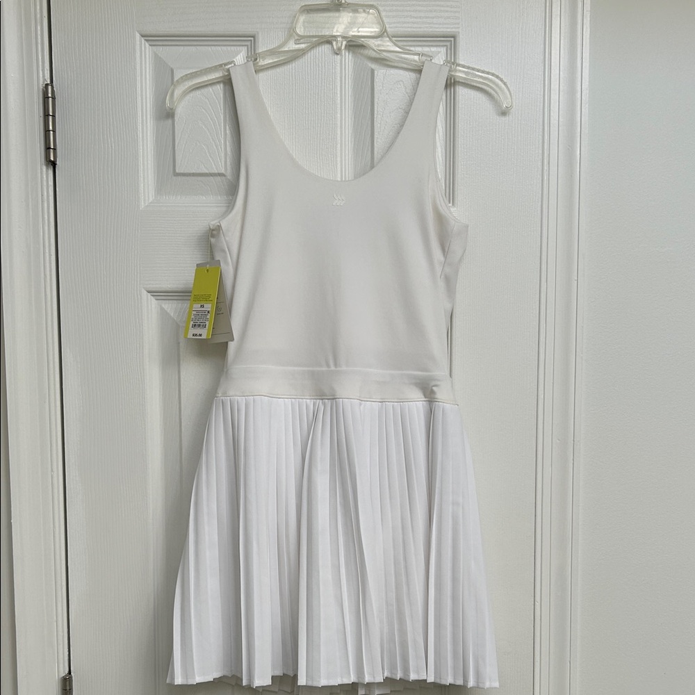 All in Motion White Pleated Dress - Picture 2 of 2